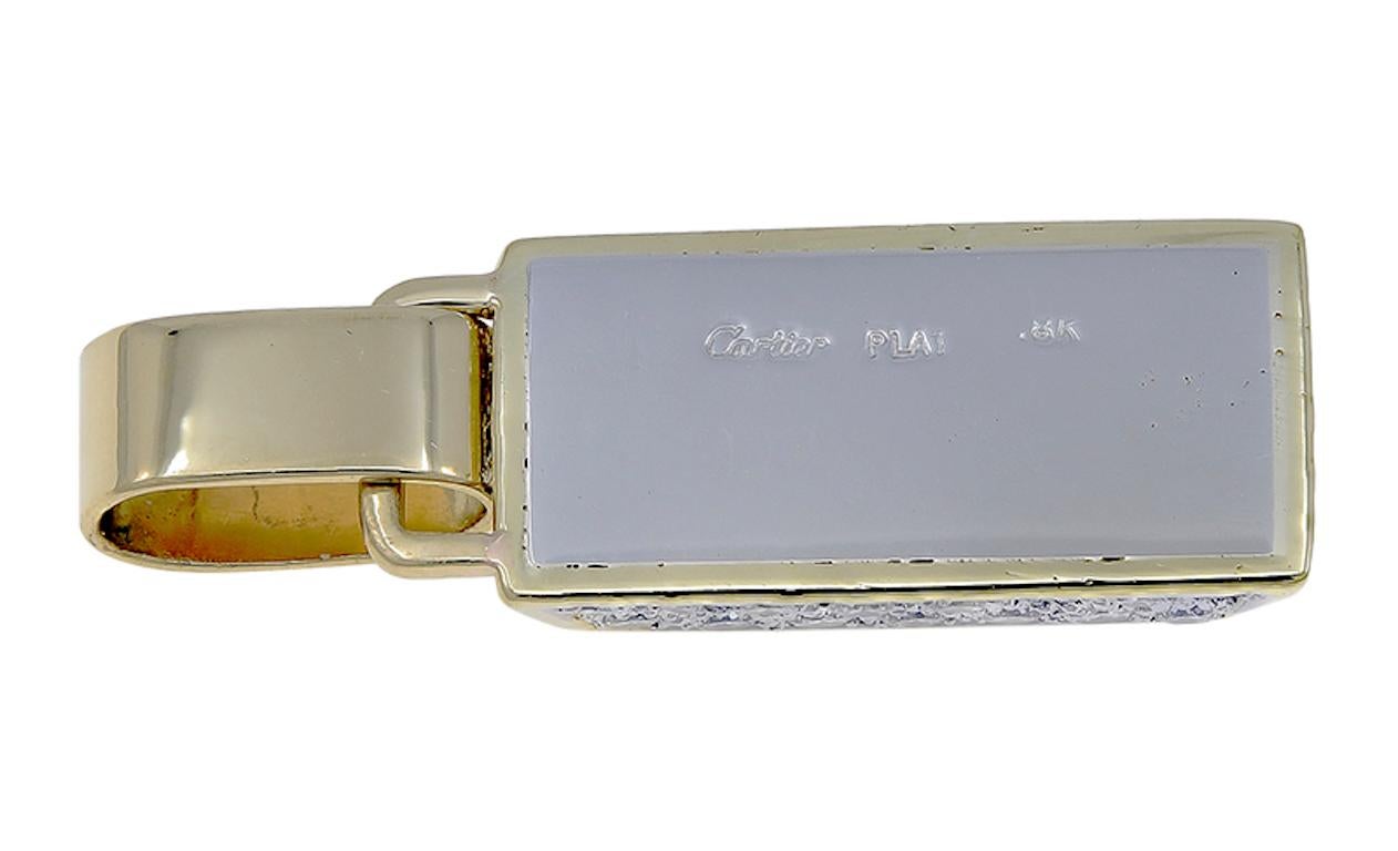 Taille ronde Pendentif/bracelet en or et platine avec diamants de Cartier en vente