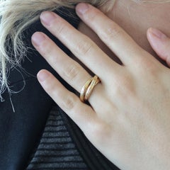 Cartier Diamond Gold Trinity Ring