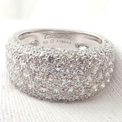 Cartier Diamond Gold Wide Band Ring
