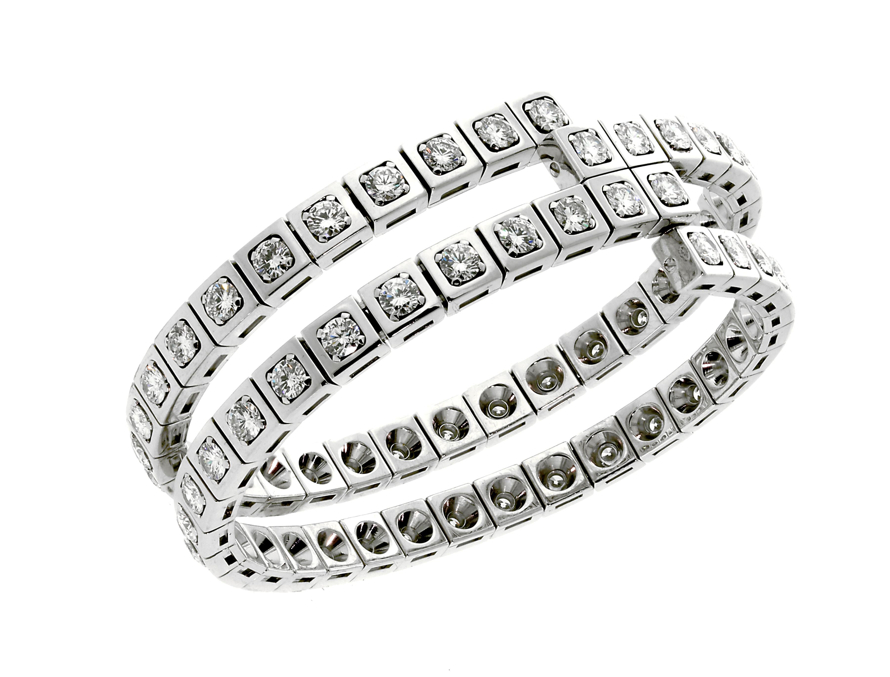 Women's Cartier Diamond Gold Wrap Tennis Bracelet