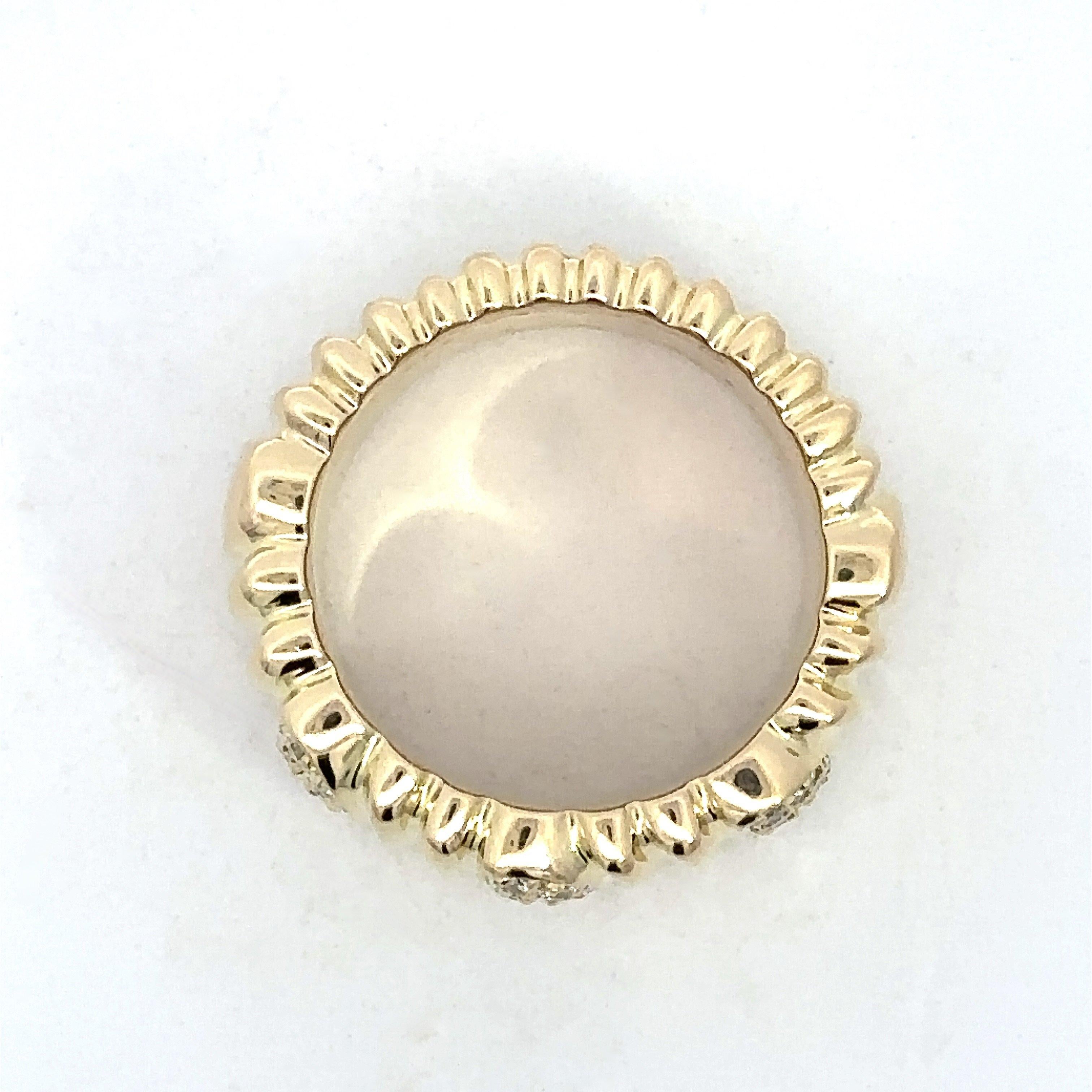 Cartier Diamond Wide 18KT Yellow Gold Ring With Box 7
