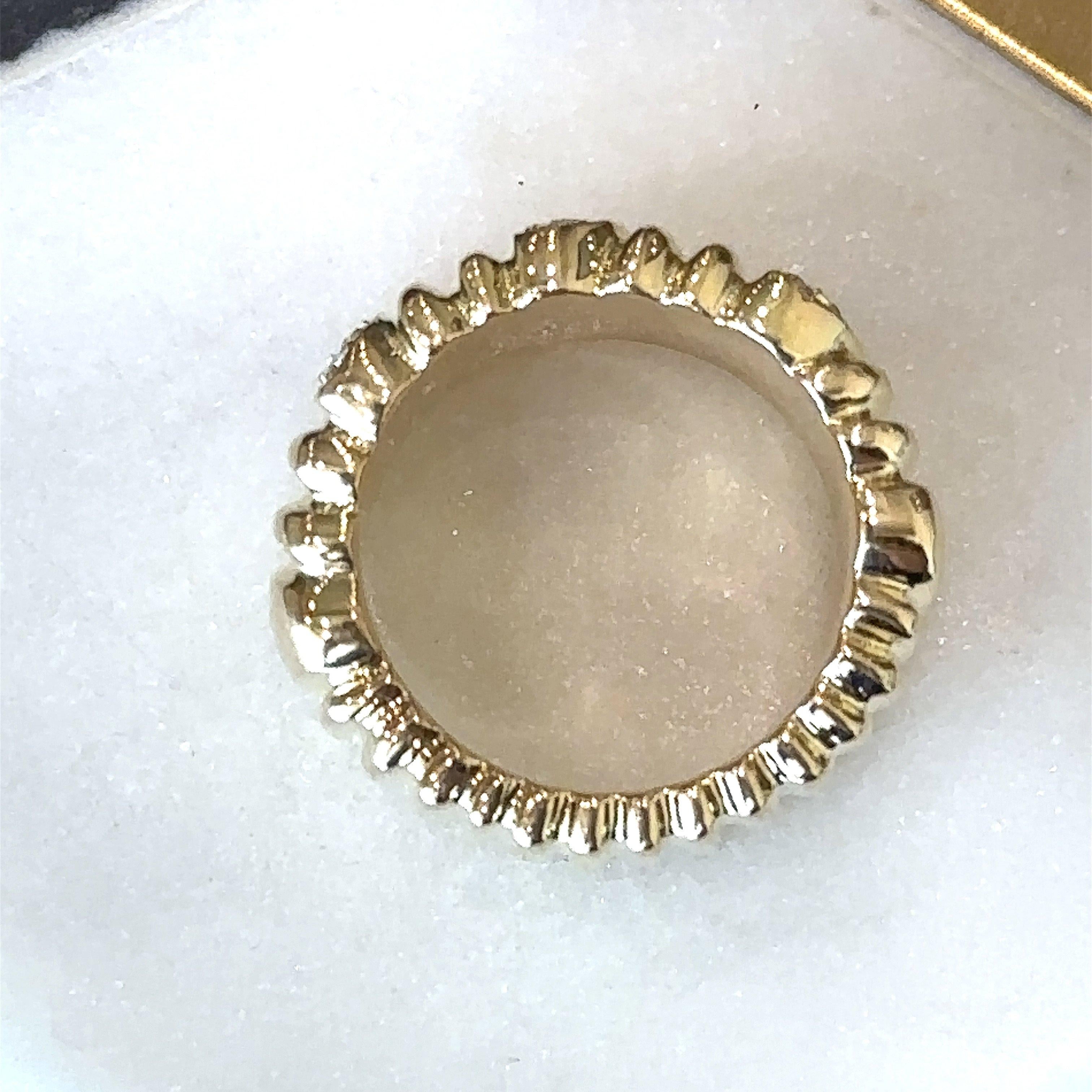 Women's Cartier Diamond Wide 18KT Yellow Gold Ring With Box