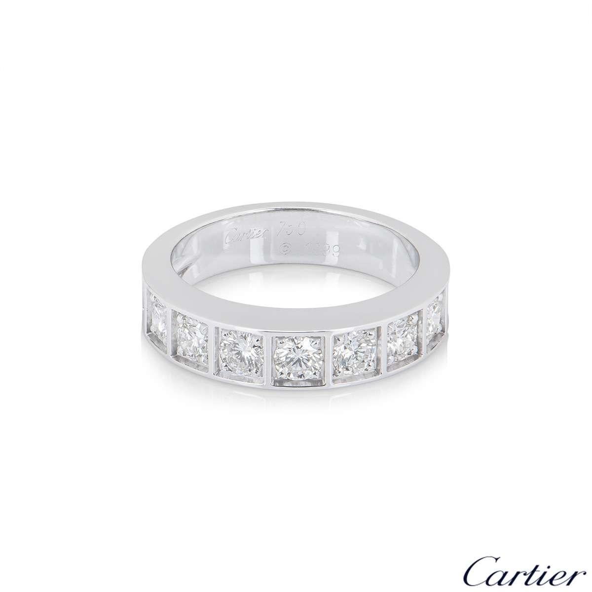 Round Cut Cartier Diamond Half Eternity Ring 1.35ct