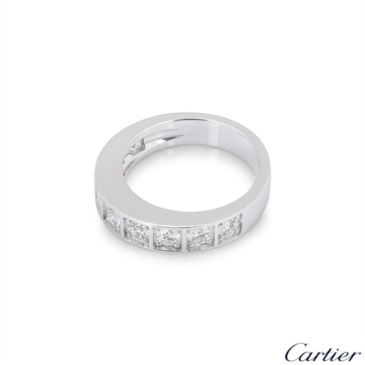 Cartier Diamond Half Eternity Ring 1.35ct In Excellent Condition In Mayfair, London, London