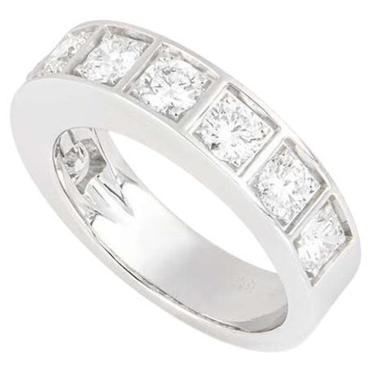 Cartier Diamond Half Eternity Ring 1.35ct For Sale
