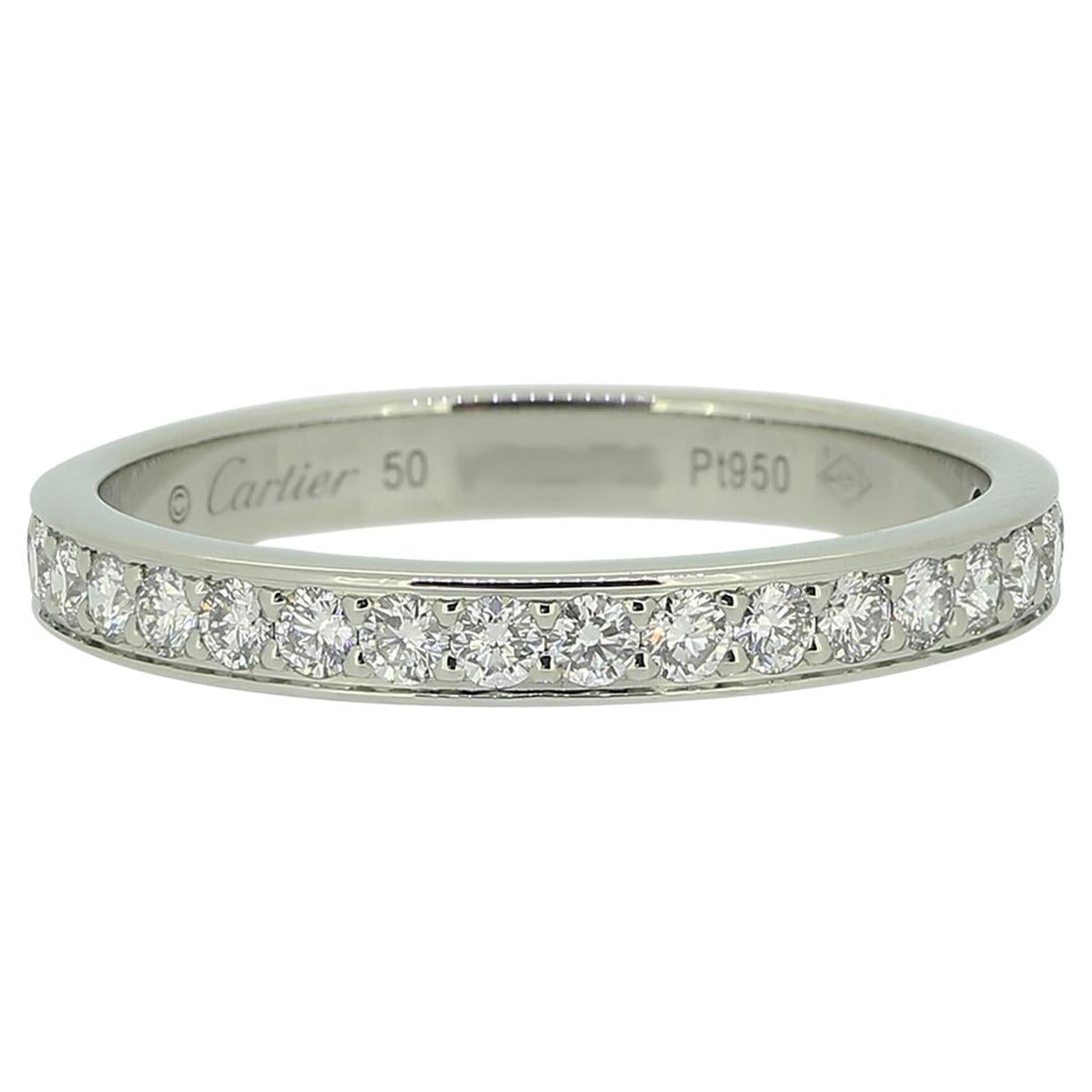 Cartier Diamond Half-Eternity Ring Size K (50)