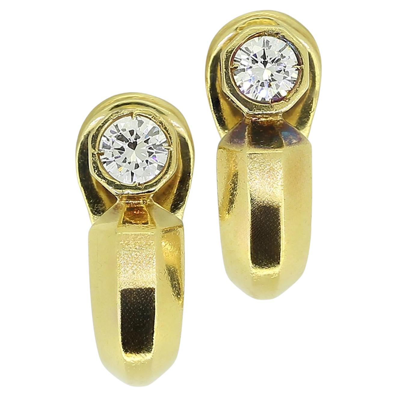 Orecchini a cerchio con diamanti di Cartier