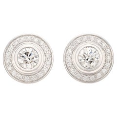 Cartier Diamond Halo Earrings
