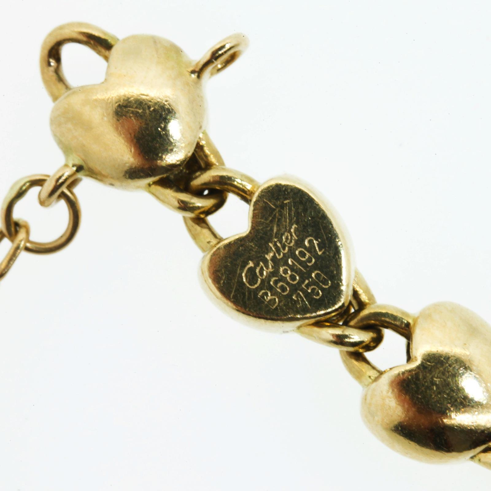 Women's Cartier Diamond Heart Gold Bracelet
