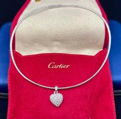 Cartier Diamond Heart Necklace 18k White Gold 