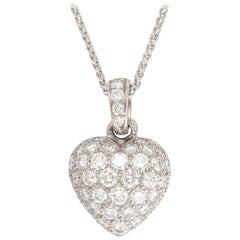 Cartier Diamant-Herz-Anhänger-Halskette