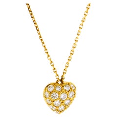 Cartier Diamond Heart Pendant Necklace