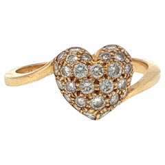 Cartier Diamant-Herzring aus 18 Karat Gelbgold, 1990er Jahre