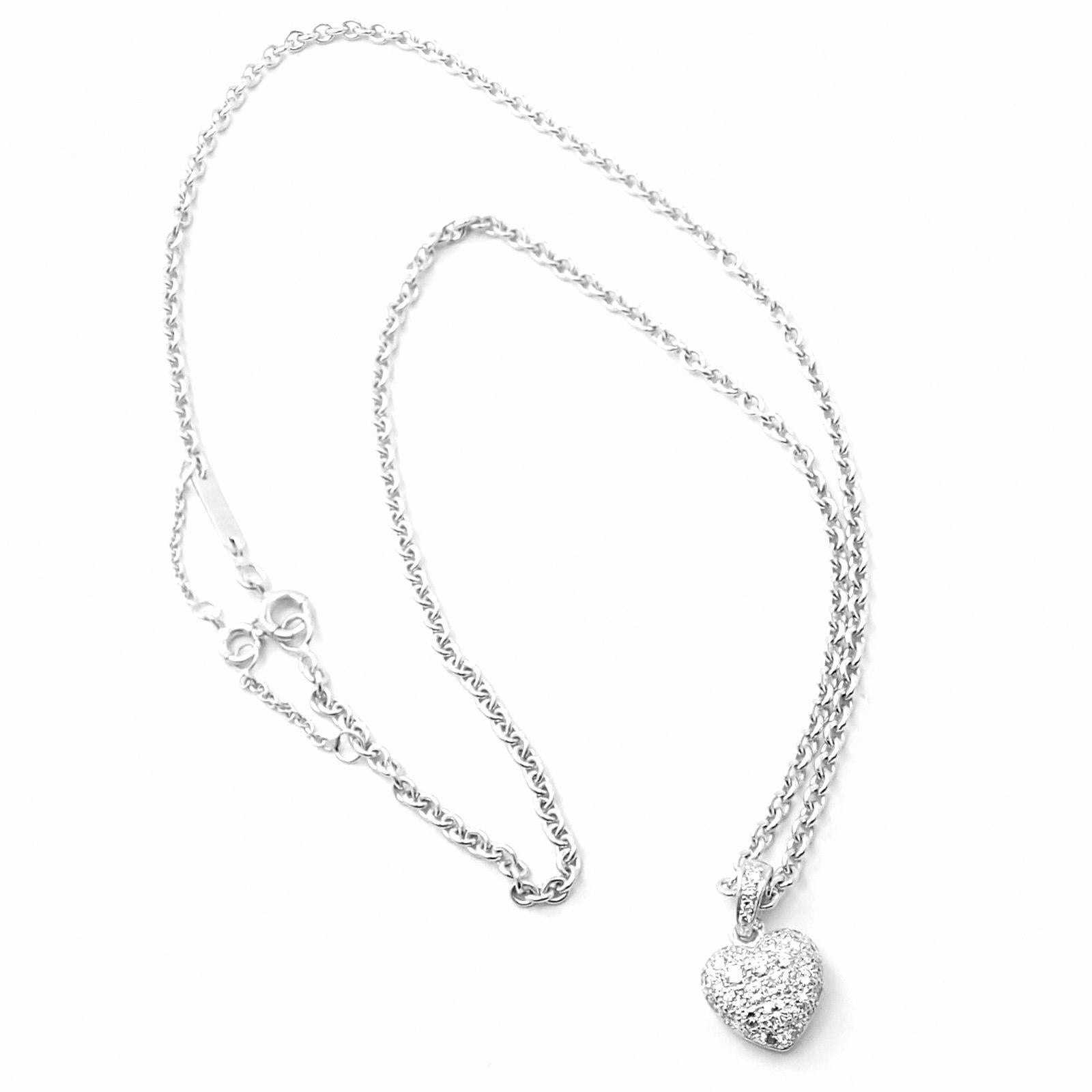 Cartier Diamond Heart White Gold Pendant Necklace 4