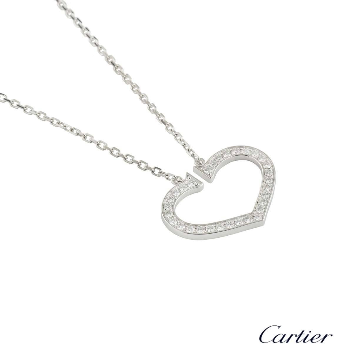 Cartier Diamond Hearts and Symbols Necklace In Excellent Condition In London, GB