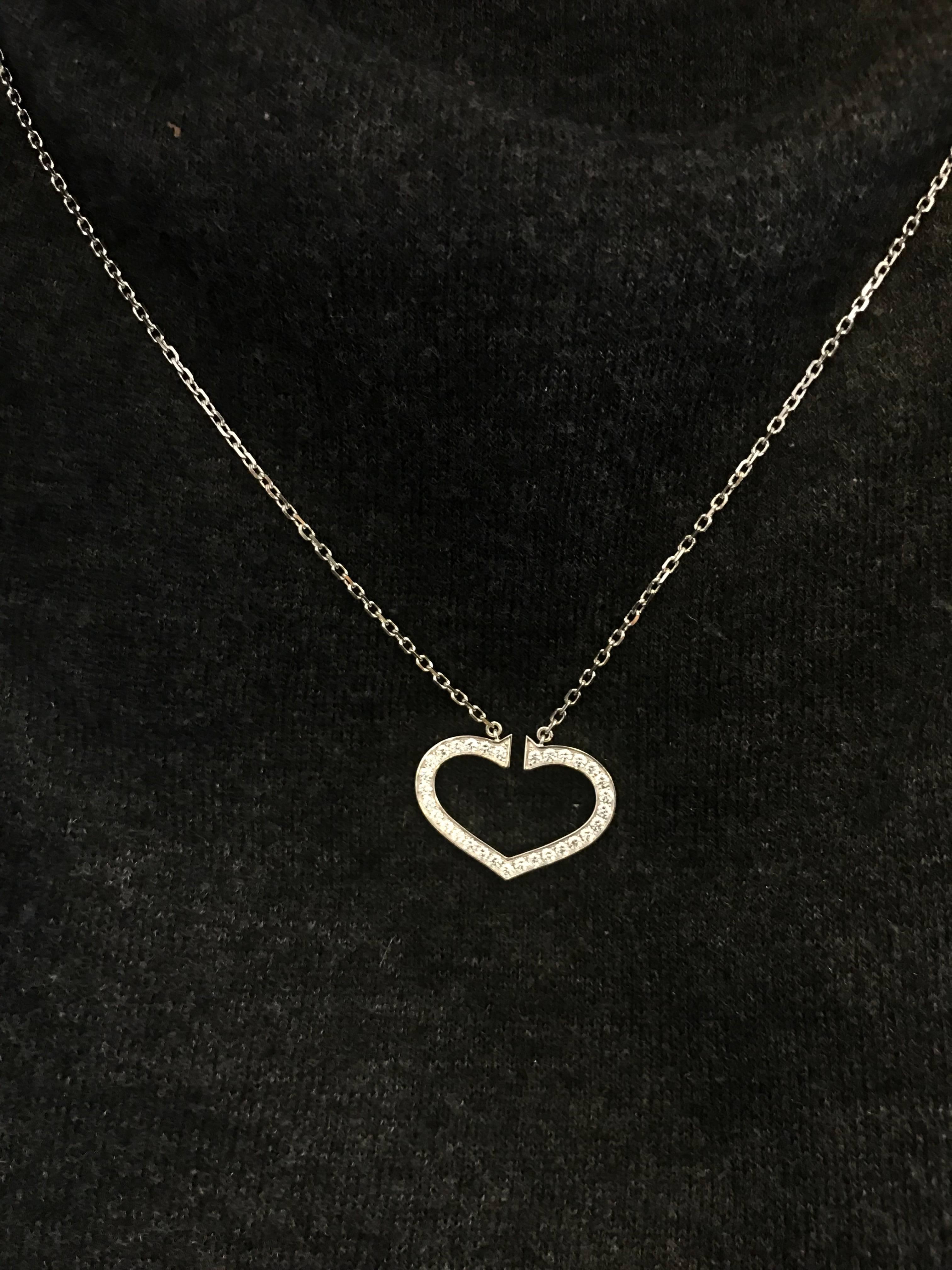Women's Cartier Diamond Hearts and Symbols Necklace
