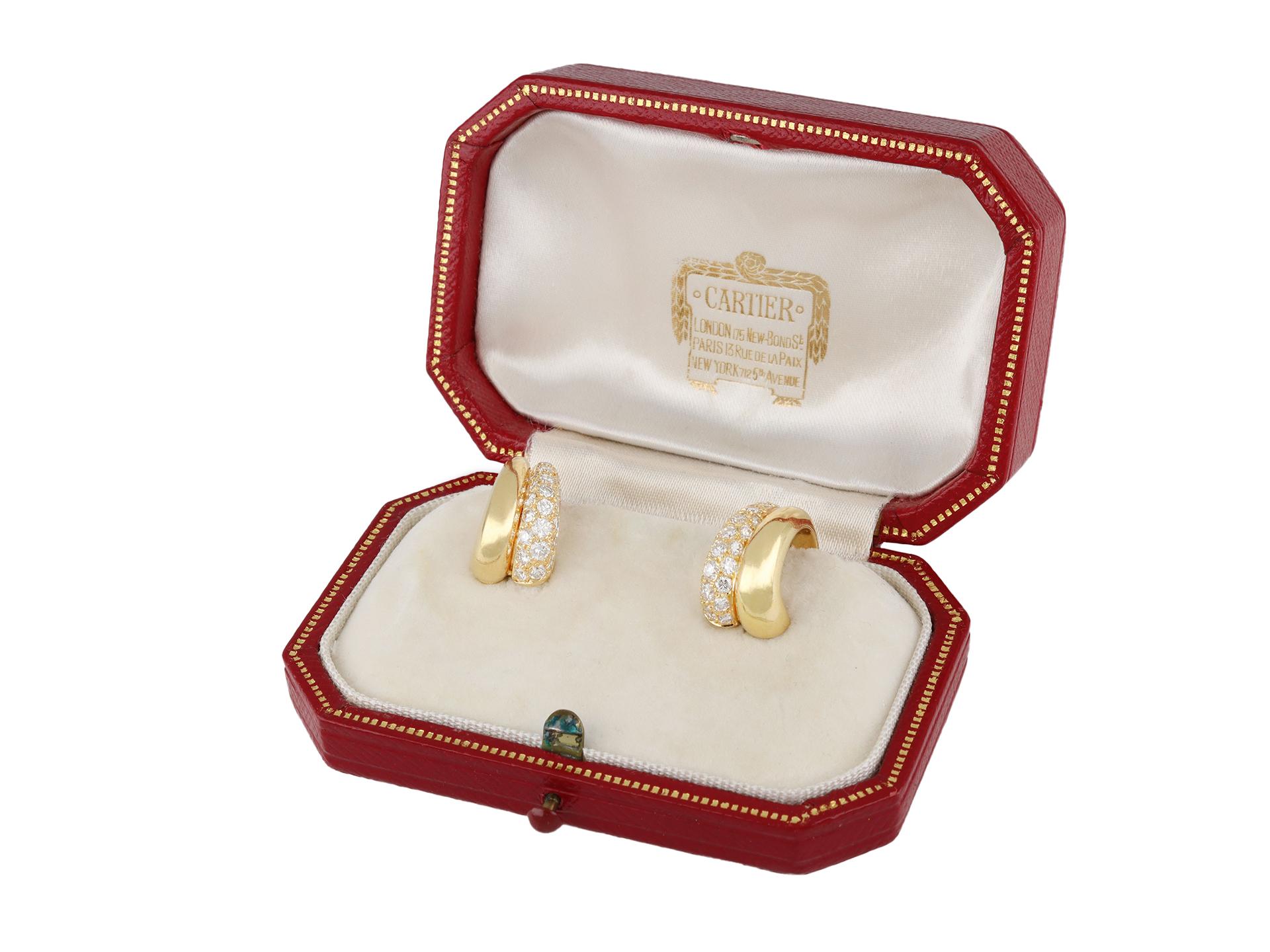 Boucles d'oreilles en diamant de Cartier, françaises, vers 1960. Pour femmes en vente