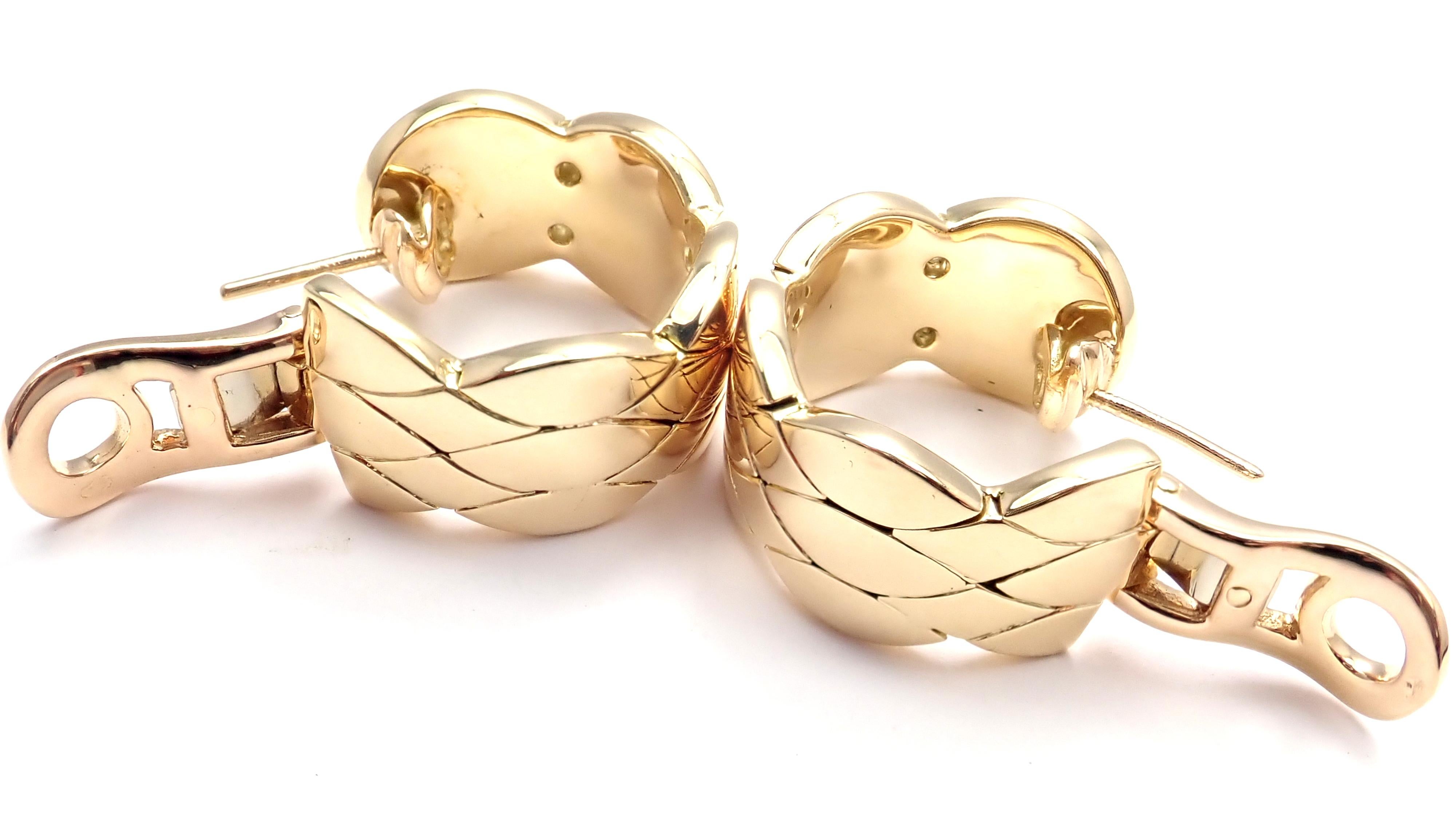 Cartier Diamond Hoop Yellow Gold Earrings 4
