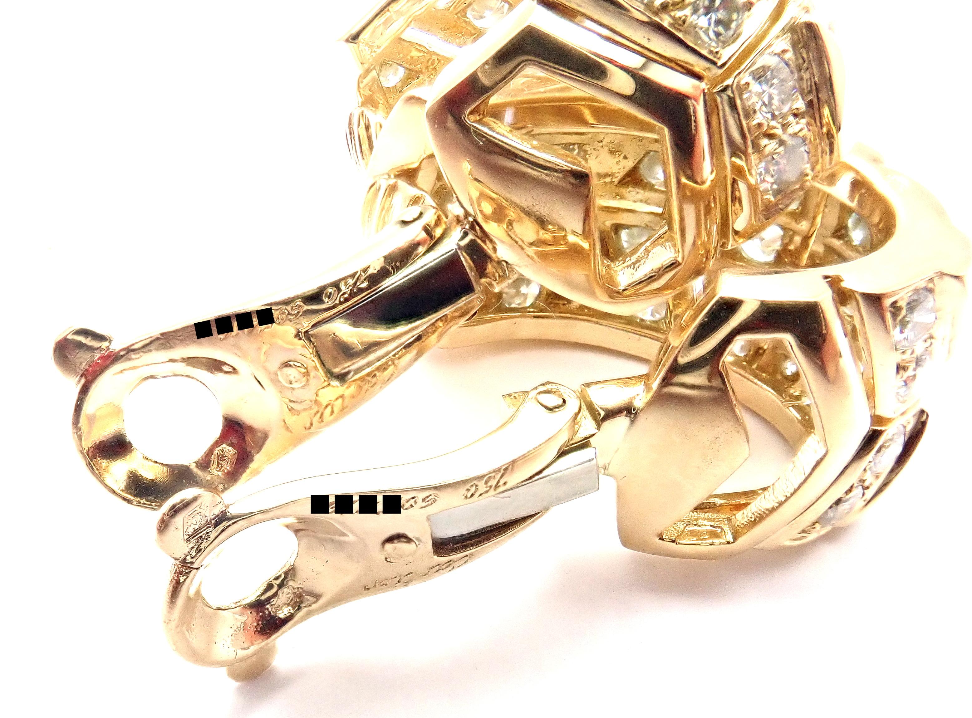 Diamant-Ohrringe aus Gelbgold von Cartier 1