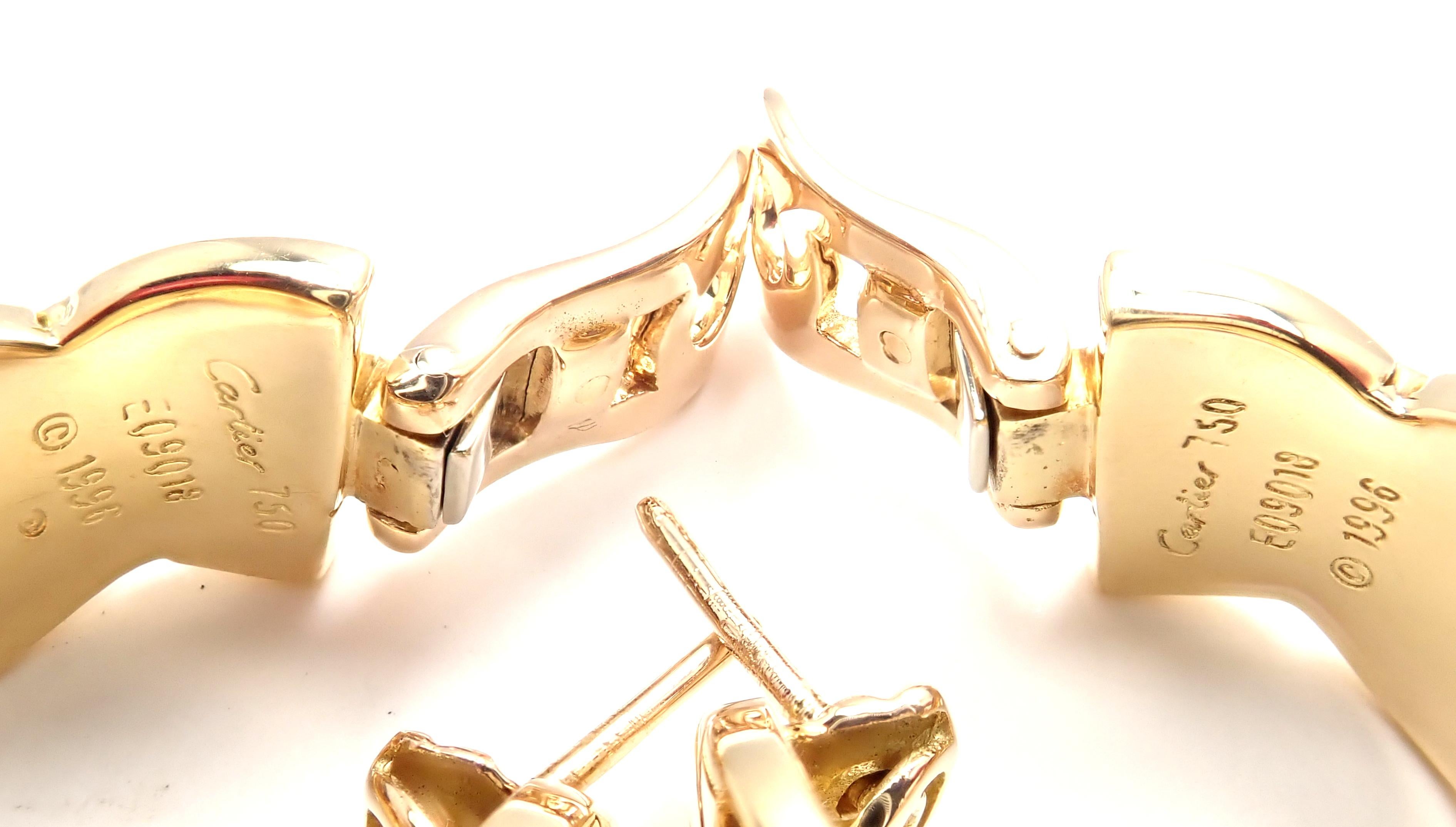 Cartier Diamond Hoop Yellow Gold Earrings 1