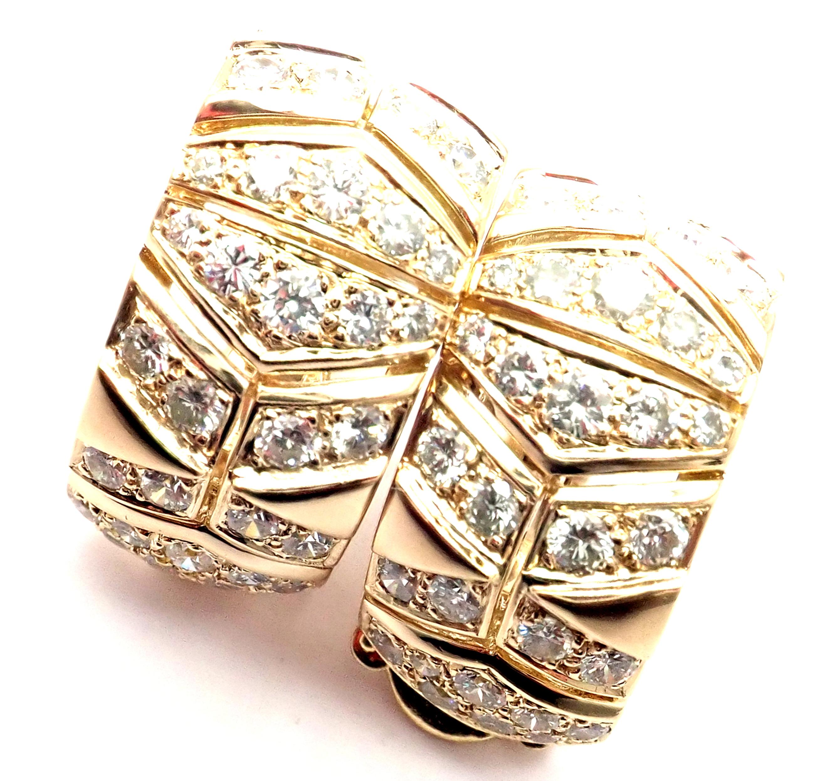 Cartier Diamond Hoop Yellow Gold Earrings 4