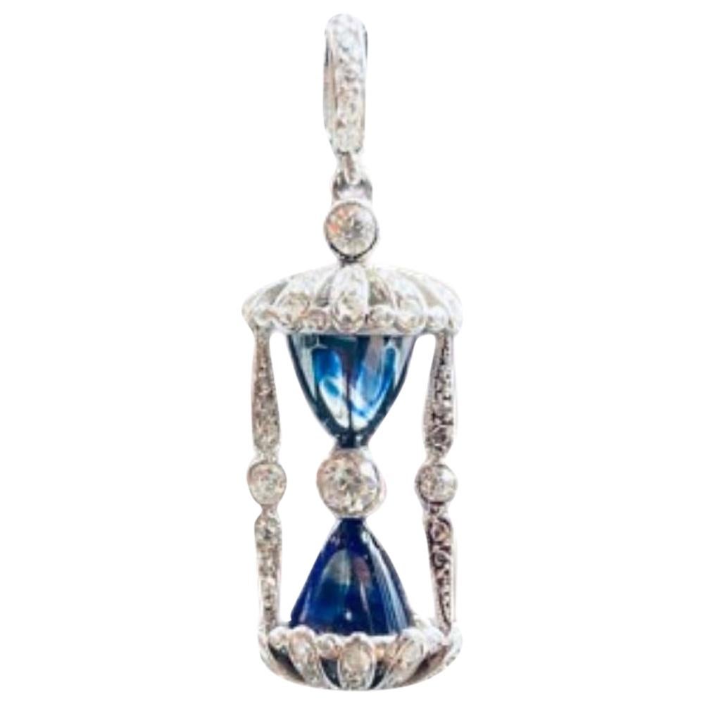 Cartier Diamond Iconic Hour Glass Pendant, Platinum
