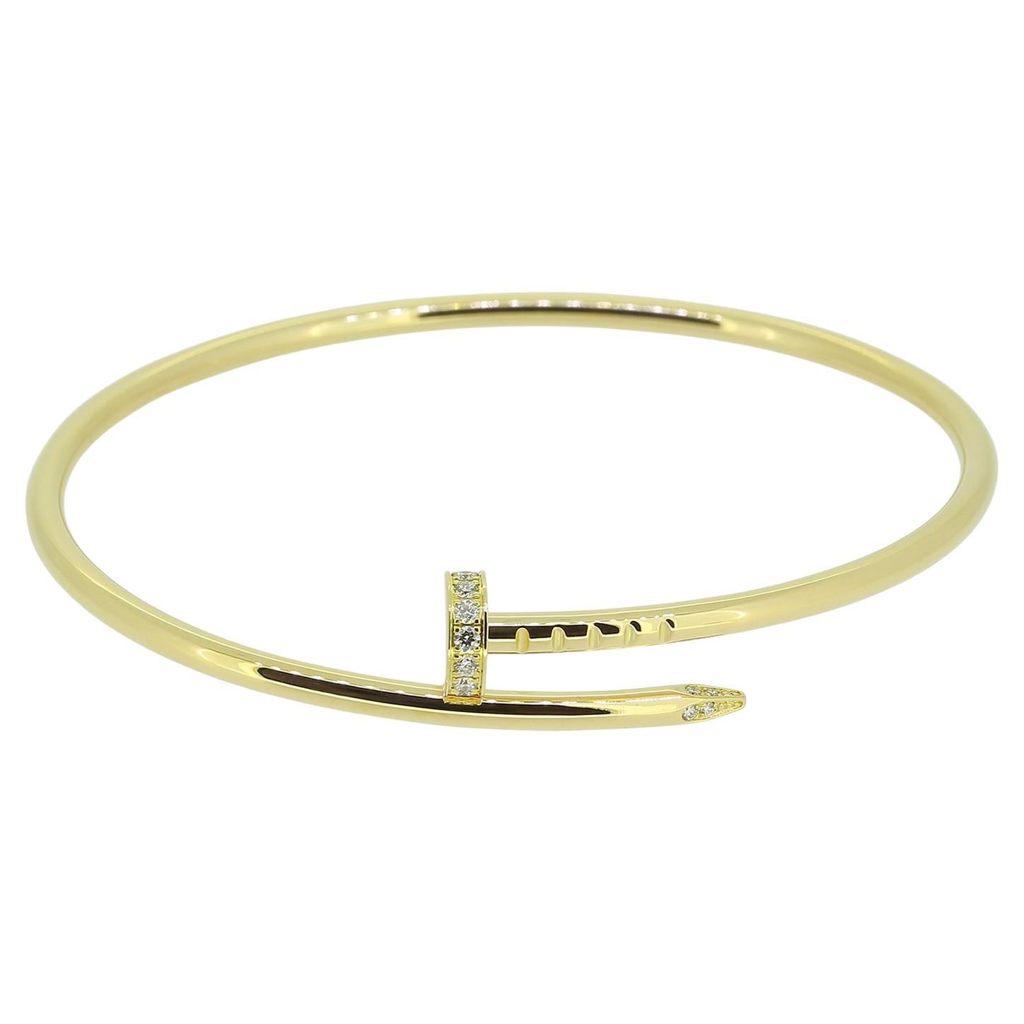 Cartier Diamond Juste Un Clou Bangle Small Model Size 16