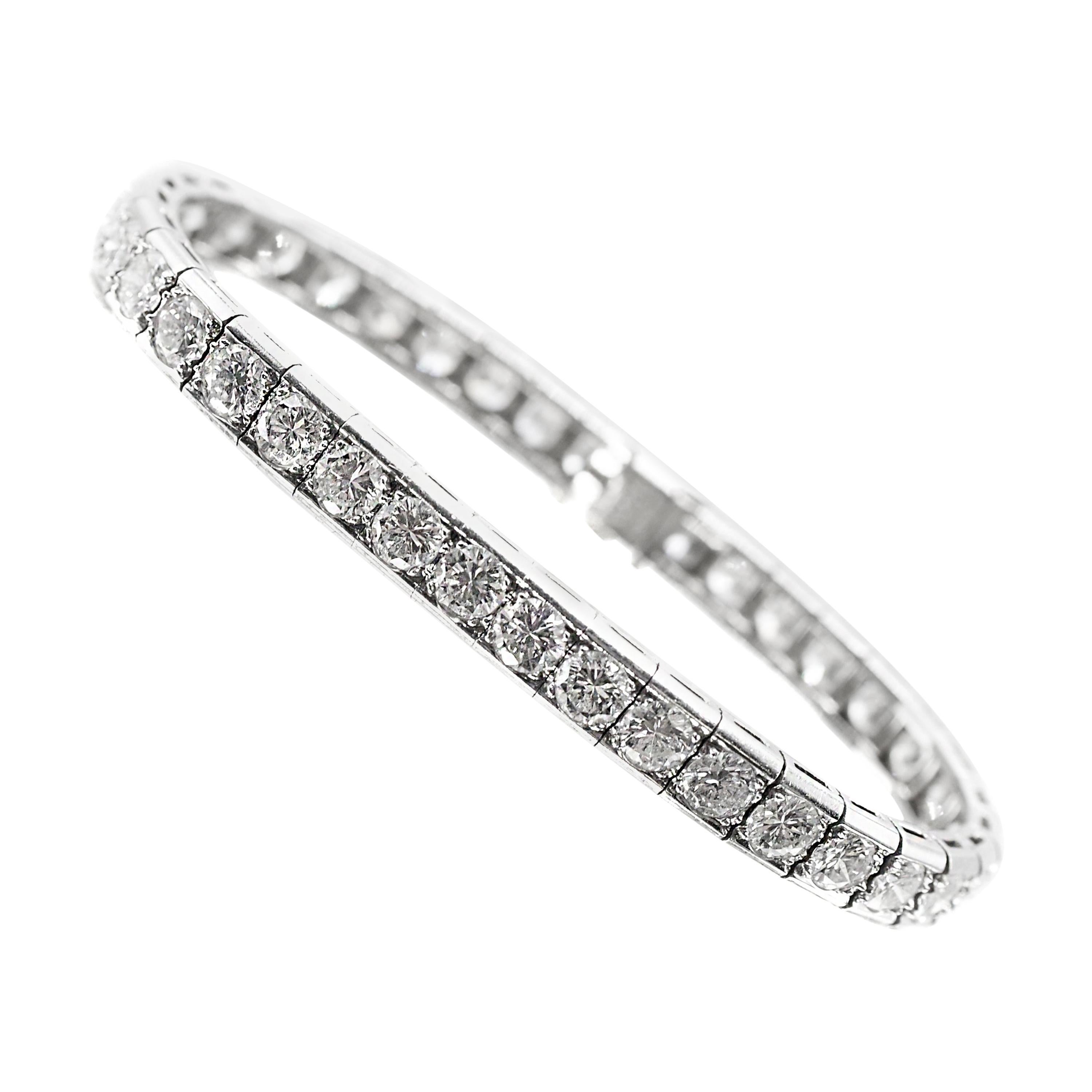 cartier platinum diamond tennis bracelet