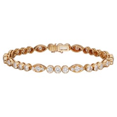 Cartier Bracelet tennis ligne / ligne de diamants en or jaune 18 carats