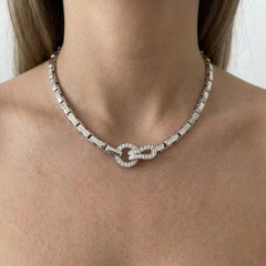 Cartier Diamond Link Necklace in 18k White Gold