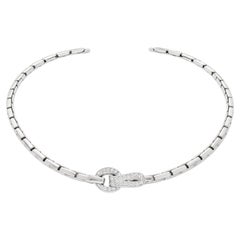 Cartier Diamond Link Necklace in 18k White Gold