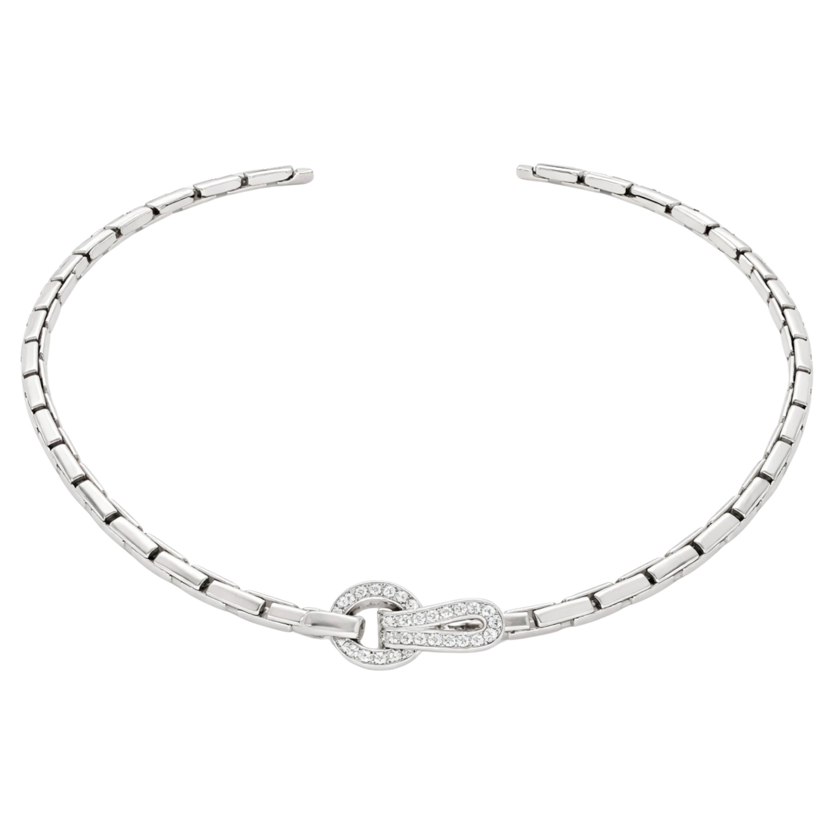 Collier A Link en or blanc 18k avec diamants de Cartier