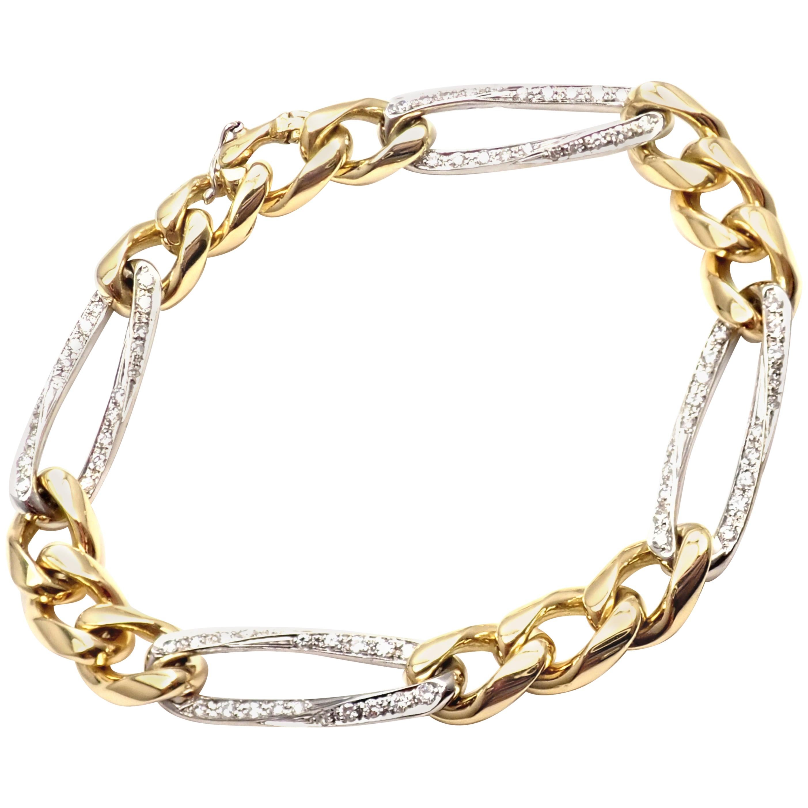 Cartier Diamond Link Yellow and White Gold Bracelet