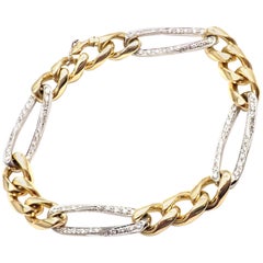Cartier Diamond Link Yellow and White Gold Bracelet