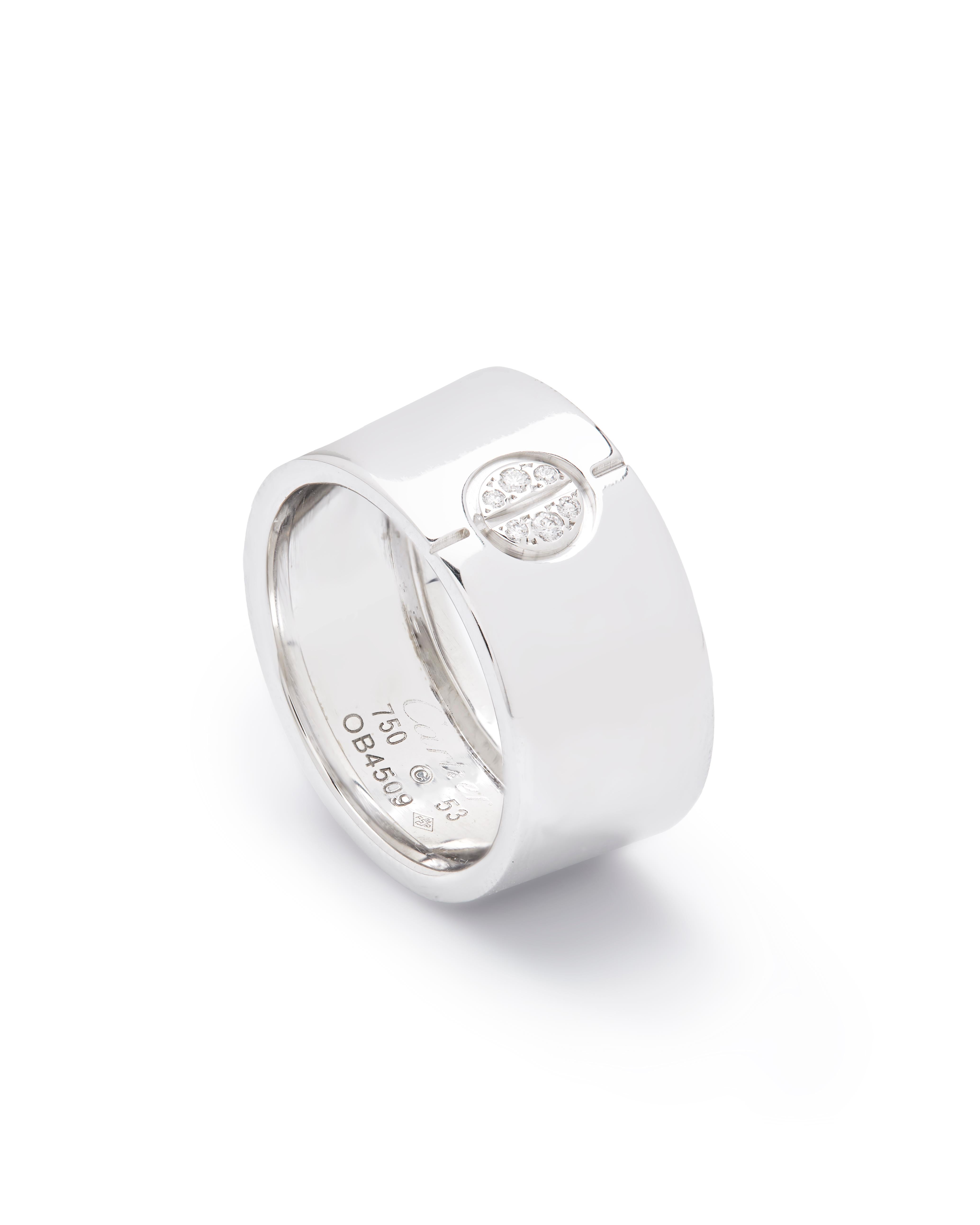 Brilliant Cut Cartier Diamond Love band ring For Sale