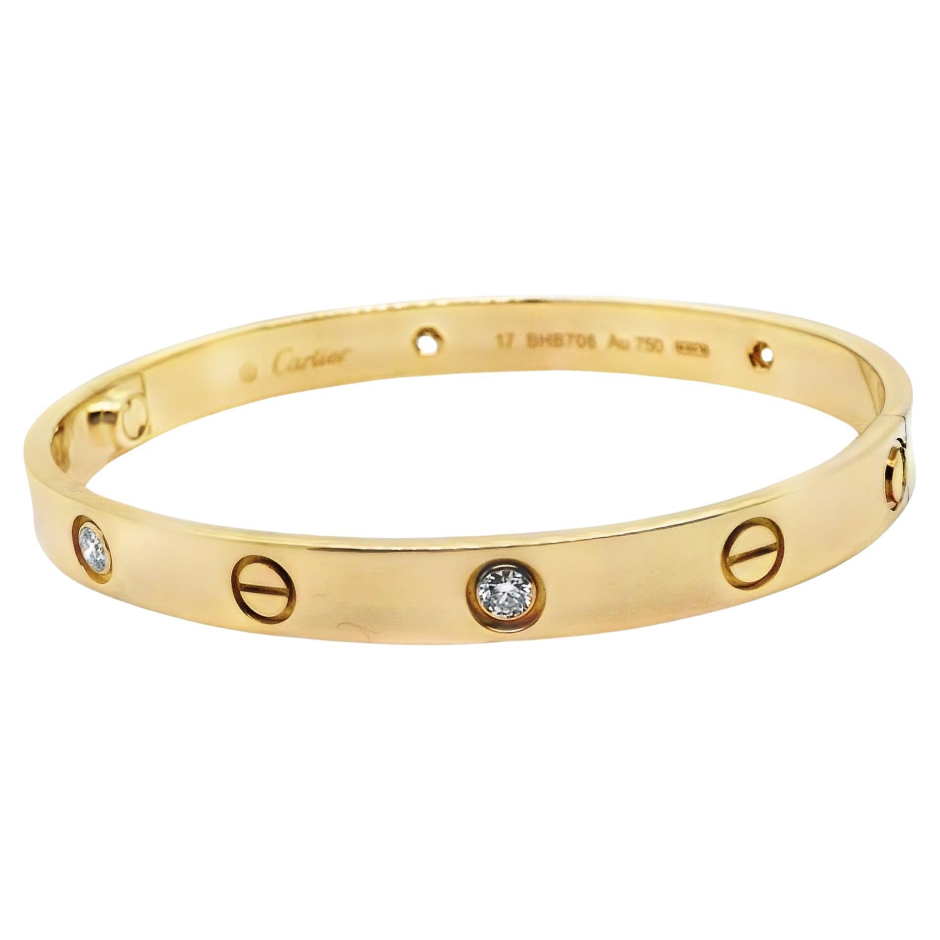 Cartier Bracelet Love de 4 diamants B6070017 en vente