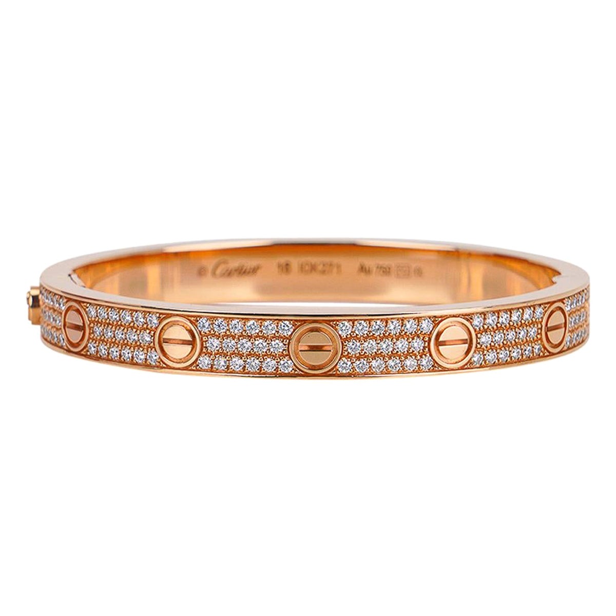 Cartier Diamant-Love-Armband aus 18 Karat Roségold