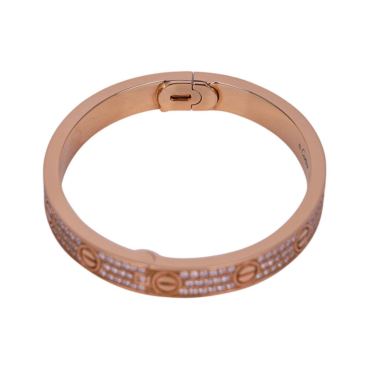Cartier Bracelet Love en or rose 18 carats avec diamants en vente 2
