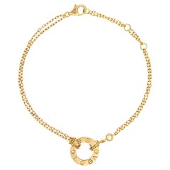Cartier Diamond Love Bracelet 18k Yellow Gold Chain Link Estate Jewelry