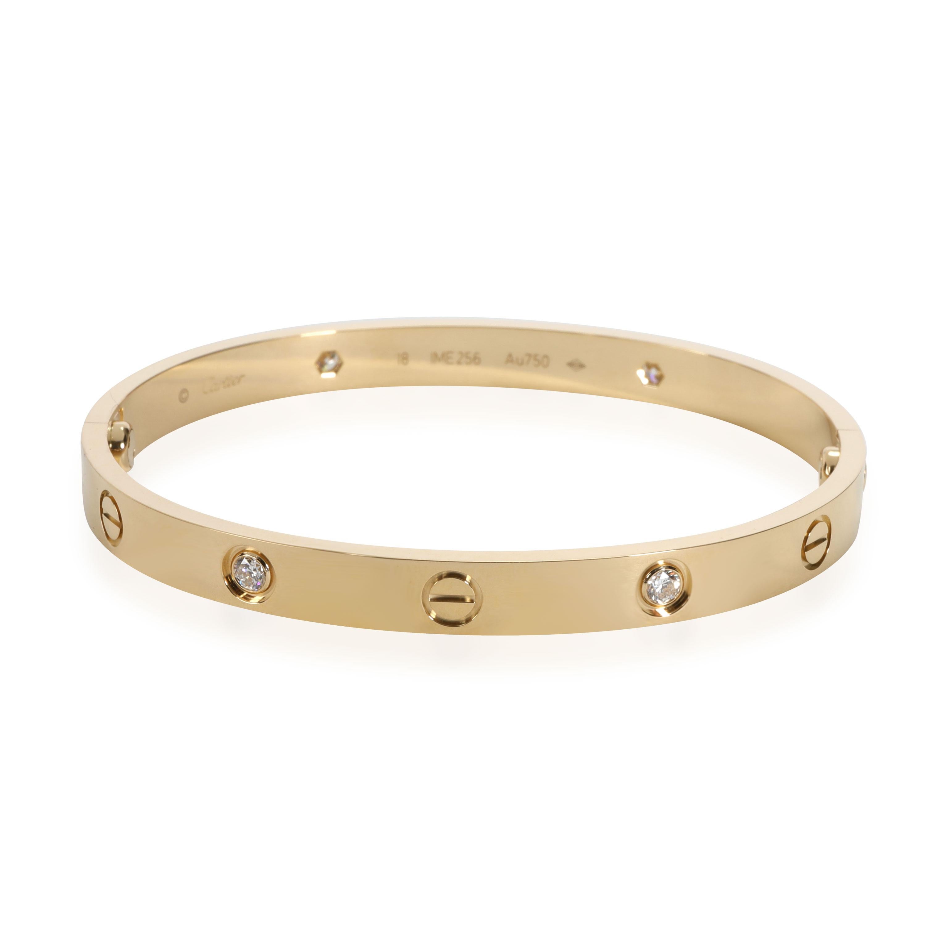 Cartier Diamond Love Bracelet in 18K Yellow Gold 0.42 CTW

PRIMARY DETAILS
SKU: 110892
Listing Title: Cartier Diamond Love Bracelet in 18K Yellow Gold 0.42 CTW
Condition Description: Retails for 11,100 USD. In excellent condition and recently