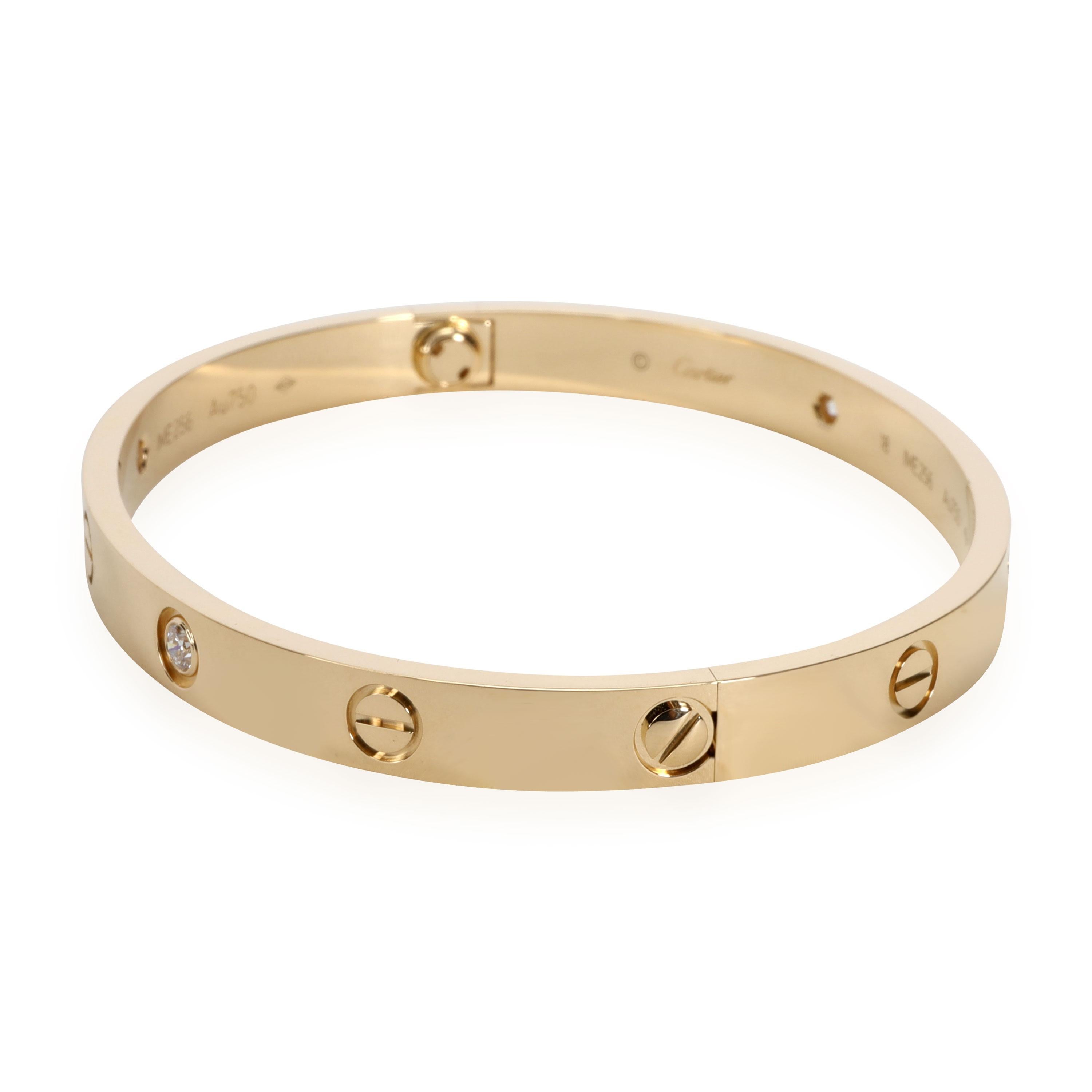 Cartier Diamond Love Bracelet in 18K Yellow Gold 0.42 CTW In Good Condition In New York, NY