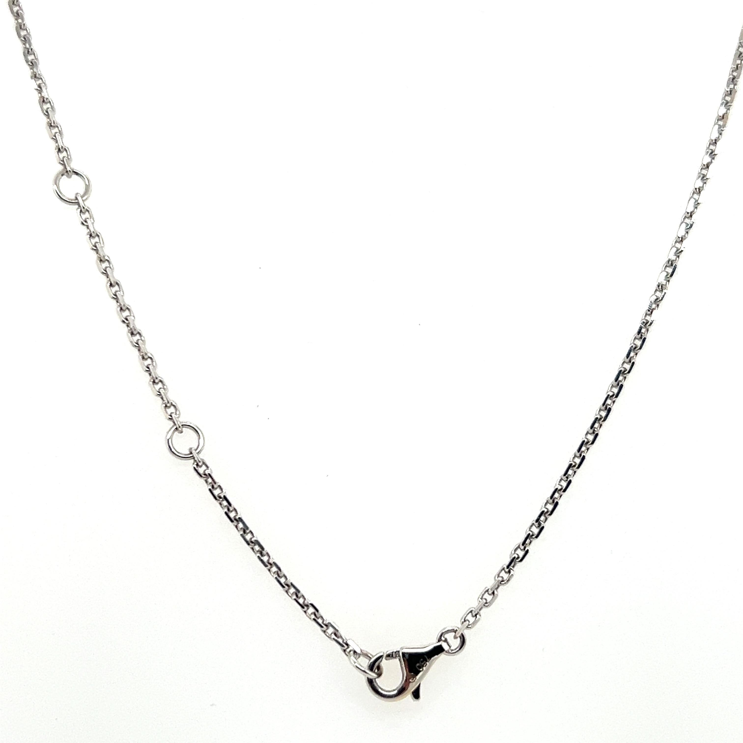 Cartier Diamant Love Collection 18k Weißgold Eternity-Anhänger-Halskette mit Diamanten 6