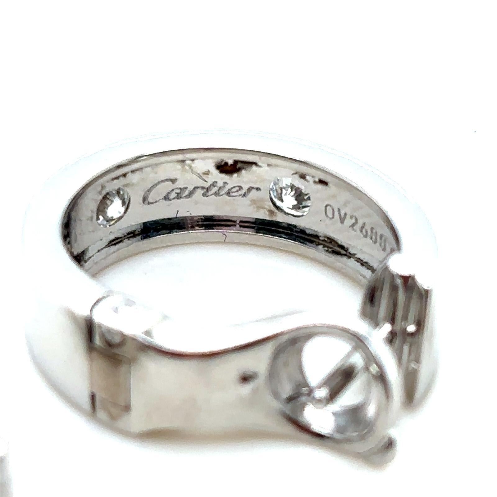 Pendientes Cartier Diamante Amor Oro Blanco 18 Kilates en venta 3