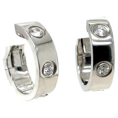 Pendientes Cartier Diamante Amor Oro Blanco 18 Kilates