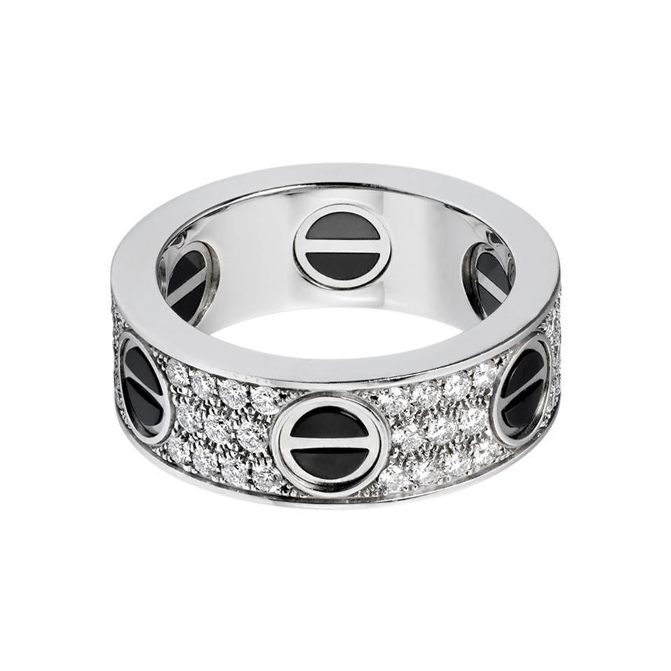 Cartier Diamond Love Ring 18 Karat White Gold 0.74 Carat 1