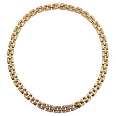 Cartier Diamond Maillon Panthère 18k Yellow Gold Necklace