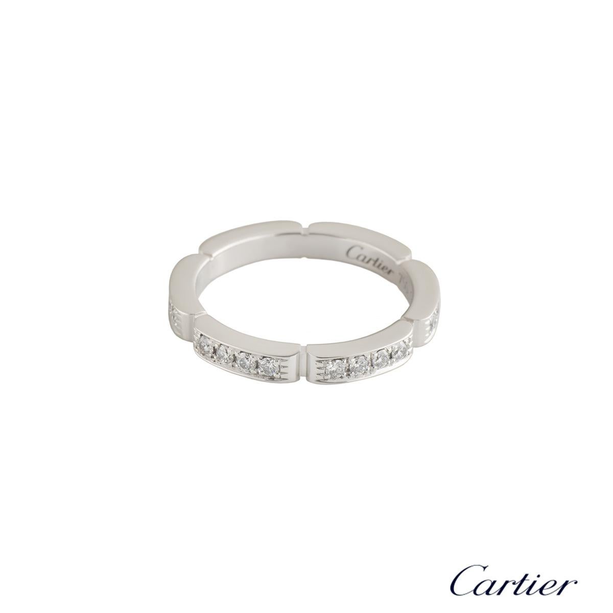 Cartier Diamond Maillon Panthere Band Ring 0.35 Carat /F Color In Excellent Condition In London, GB