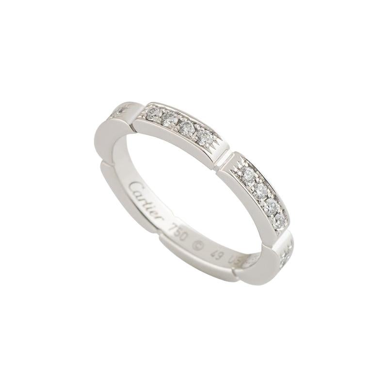 Cartier Diamond Maillon Panthere Band Ring 0.35 Carat /F Color at 1stDibs