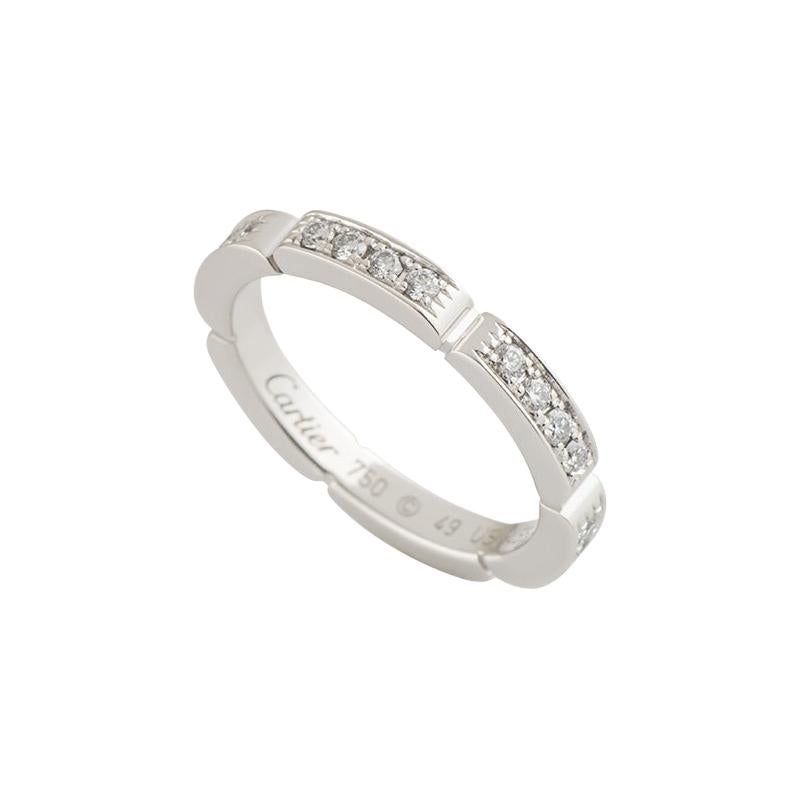 Cartier Diamond Maillon Panthere Band Ring 0.35 Carat /F Color