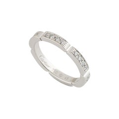 Cartier Diamond Maillon Panthere Band Ring 0.35 Carat /F Color